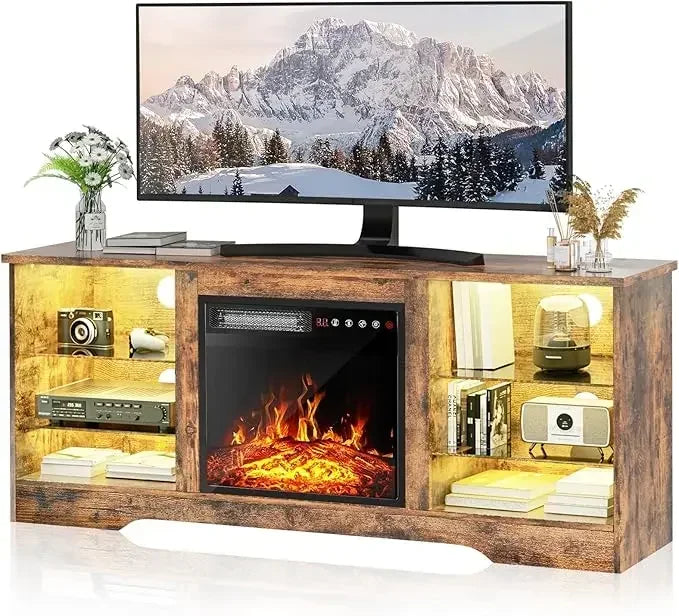 AUTUMN Fireplace Entertainment Center with TV Stand 58" W