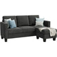 CALVIN Scandinavian Style Convertible L-Shaped Sectional Sofa – Linen Fabric Couch | 70.8"W