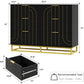 CATALEYA Modern Geometric 6-Drawer Dresser – Elegant Storage Chest – 47.2'' Wide