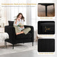 MARIA Modern Velvet Accent Chair - Upholstered Armchair - 32.68" W