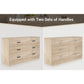 LUCILLE Modern Wood Dresser for Bedroom - 47.24'' Wide, 6 Drawers Storage Cabinet