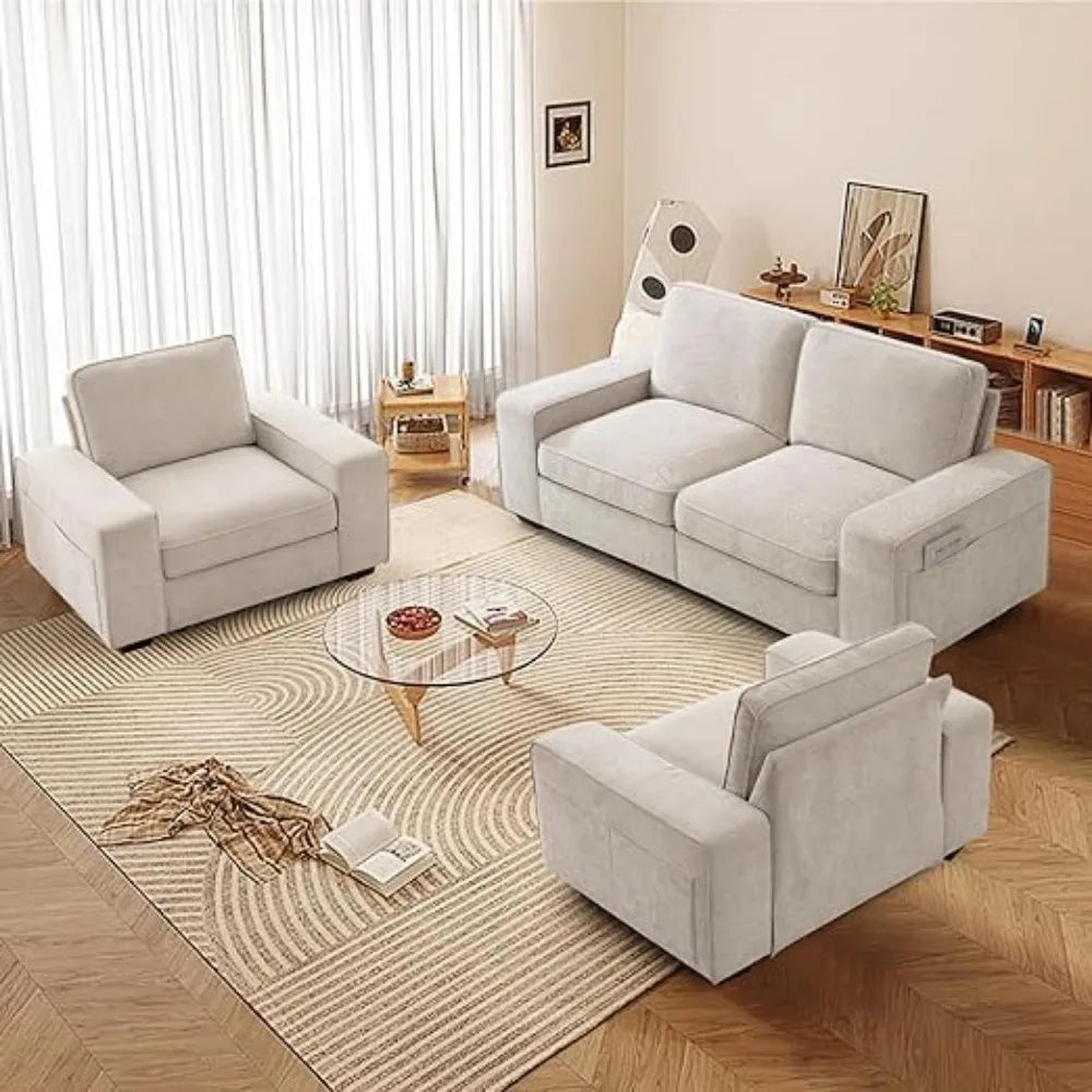 Elizabeth Modern 2-Seater Sofa Couch with Seat Storage Loveseat Sofa - 73"