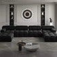 OLIVER Minimalist Modern Velvet U-Shaped Modular Sectional Sofa – 138.6"