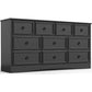 HARLOW Modern 10 Drawer Dresser - Elegant Chest of Drawers for Bedroom & Living Room - 59” Wide