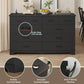 ZURI Modern 55" Wide 10-Drawer Dresser with Power Outlets - Bedroom Storage Organizer