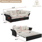 ALYSSA Modern Queen Pull-Out Sofa Bed – 3-in-1 Convertible Sleeper Loveseat Couch - 74.8"