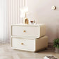 LOGAN Modern Cream Rotatable Wooden Nightstand - 19.69''