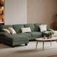 TRISTAN Minimalist Modern U-Shaped Modular Sectional Sofa Sleeper Fabric Couch - 110.2"W