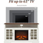 JULIAN 65" Fireplace TV Stand, Entertainment Center with Storage - 58" W