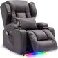 ANNABELLE  Power Recliner Chair with Heat & Massage - Velvet Recliner Sofa for Living Room - 31.5" W