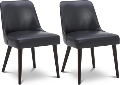 MILA Mid-Century Modern Dining Chairs Upholstered Fabric Accent Chair - 20.5" W