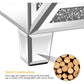 AMORA Glam Mirrored Nightstand – Modern Crystal-Trimmed End Table with 3 Drawers, 23" Wide