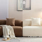 CARTER Curved Sectional Sofa – Minimalist Modern Velvet Sofa Bed with Pillows - 110.23"