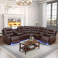 HUDSON Minimalist Modern Power Reclining Sectional Sofa - 79" W