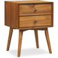 RAYA Mid-Century Modern Wooden Nightstand - 17.5'' Wide