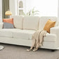 DANIEL Modern Sofa Couch, Extra Deep Seats 3-Seater, Striped Corduroy Fabric - 89"