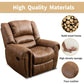 ANTHONY Classic Leather Manual Recliner Chair – Traditional Single Sofa - 41"