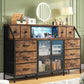 DELANEY Modern Dresser with LED & Power Outlets - Storage Chest for Bedroom & Living Room