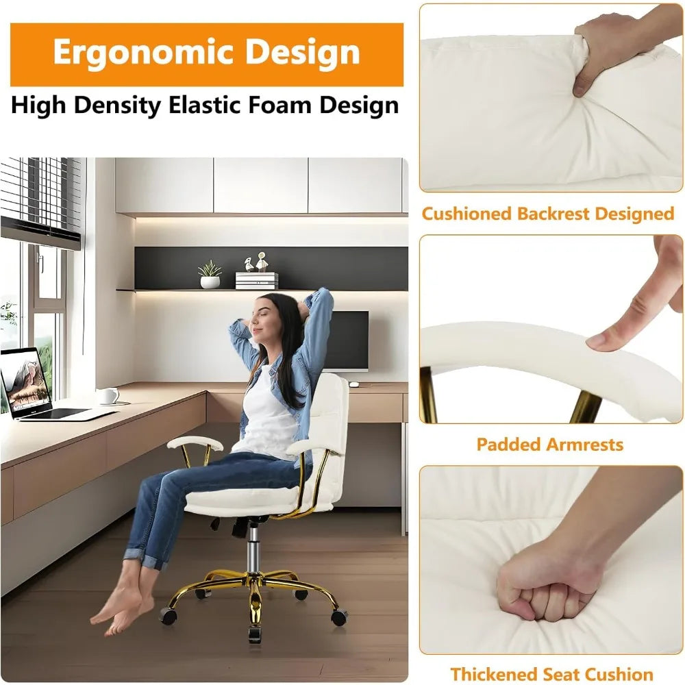 UNION Ergonomic Office Desk Chair with Arms and Wheels - 24.4" W