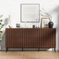 ROWAN Mid-Century Modern Fluted 9 Drawer Dresser - 59" Wide Wood Chest of Drawers