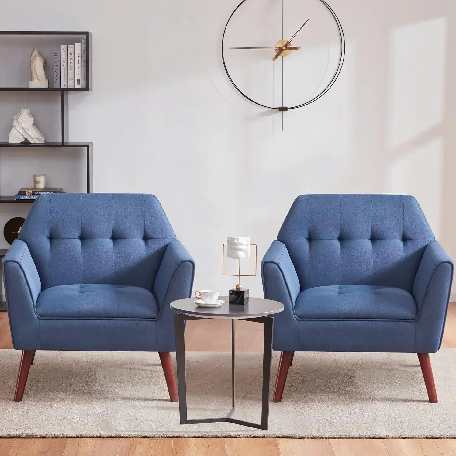 JESUS Jovie Mid-Century Tufted Accent Chair -30.3"W
