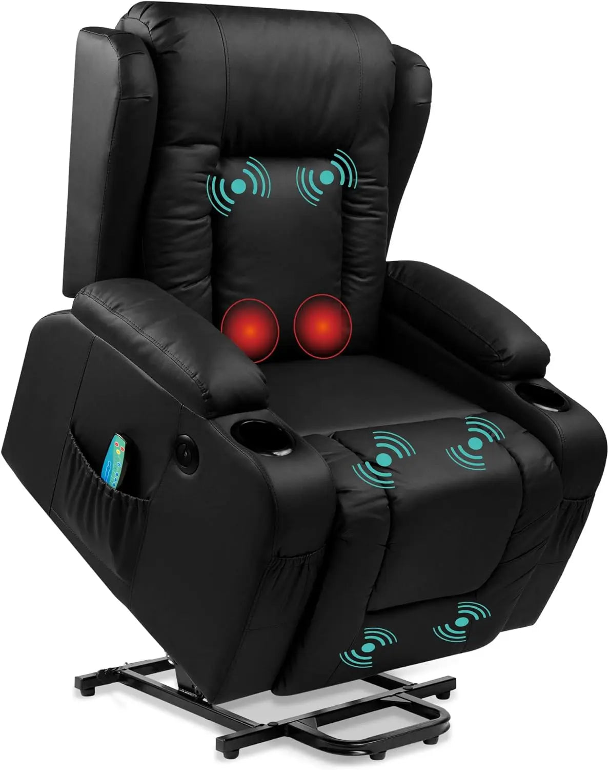 KIMBERLY PU Leather Modern Minimalist Style Lift Recliner Chair - 33" W