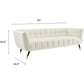 SOFIA Mid-Century Modern Velvet Upholstered Tufted Sofa Bed 3-Seat Couch - 90"