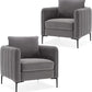 MARIA Modern Velvet Accent Chair - Upholstered Armchair - 32.68" W