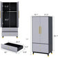 SABRINA Modern Wooden Wardrobe Armoire – Bedroom Clothing Organizer with Drawers & Hanging Rod