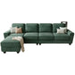 TAYLOR Minimalist Modern Convertible Sectional Sofa, L-Shaped with Storage Ottoman - 106"