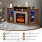 ENESIS LED Lights and APP Control, Wooden Entertainment Center - 59" W