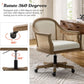 UKRAINE Upholstered Home Office Chair, Adjustable Swivel Rolling Task Chair - 23.5" W