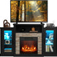 ENESIS LED Lights and APP Control, Wooden Entertainment Center - 59" W
