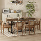 MICHAEL Modern Walnut Oval Dining Table - Large Dining Table for 8 People - 71" W