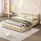 MADELYN Modern Upholstered Low-Profile Platform Bed Frame with Tufted Wingback Headboard