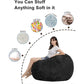BRYNN HushNest Fluffy Faux Fur Giant Bean Bag Chair Cover - 70'' Wide Ergonomic Floor Sofa