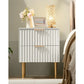 PHOENIX White Modern Fluted Nightstand with 2 Drawers - 24'' Wide