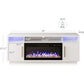ASHLEY LED Light Entertainment Center, Electric Fireplace with Storage- 70" W