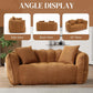 AVERY Giant Bean Bag Sofa Chair, Loveseat Small Couch with Petal Backrest & Pillows - 66.14"