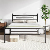 LEILANI Modern Metal Platform Bed Frame with Headboard & Footboard – 54'' Wide