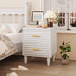 RORY Modern Wooden Bedside Table with 2 Drawers - 19"