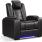 JOCELYN  PU Reclining Sofa with Powered Headrest – 40" W