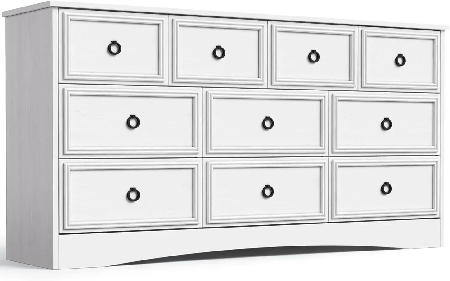 ANNIE Modern 10 Drawer Dresser - Sleek Bedroom Chest of Drawers - 59" Wide