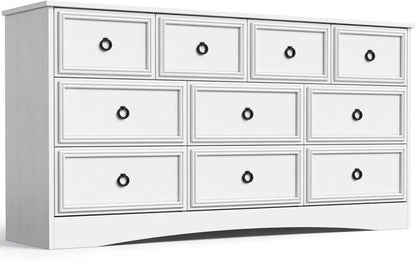 ANNIE Modern 10 Drawer Dresser - Sleek Bedroom Chest of Drawers - 59" Wide