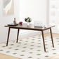 MEGAN Modern Mid-Century Oak Rectangular Dining Table – 31.5"W