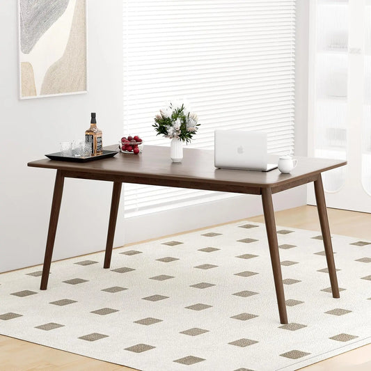 MEGAN Modern Mid-Century Oak Rectangular Dining Table – 31.5"W
