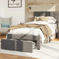 Andie Modern Upholstered Twin Platform Bed Frame with Storage Drawer 39.4'' Wide