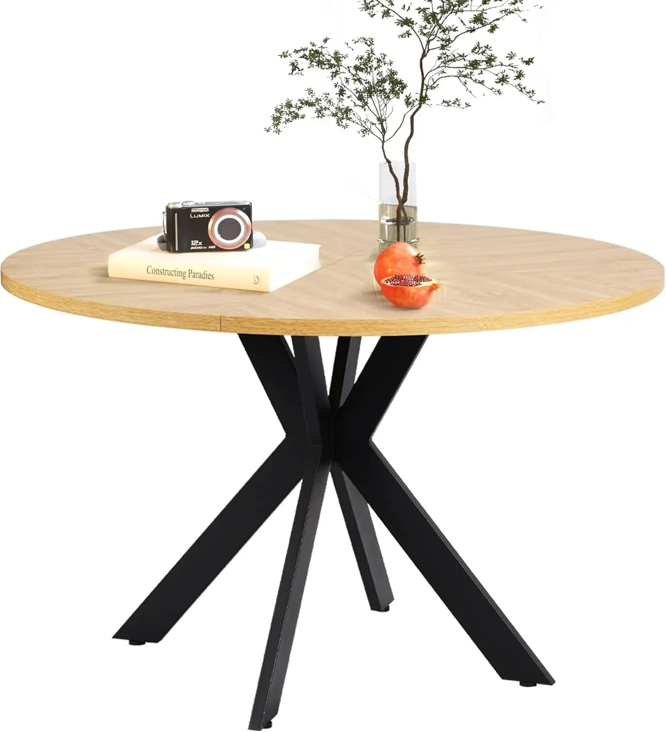 MICHAEL Modern Walnut Oval Dining Table - Large Dining Table for 8 People - 71" W