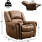 ANTHONY Classic Leather Manual Recliner Chair – Traditional Single Sofa - 41"