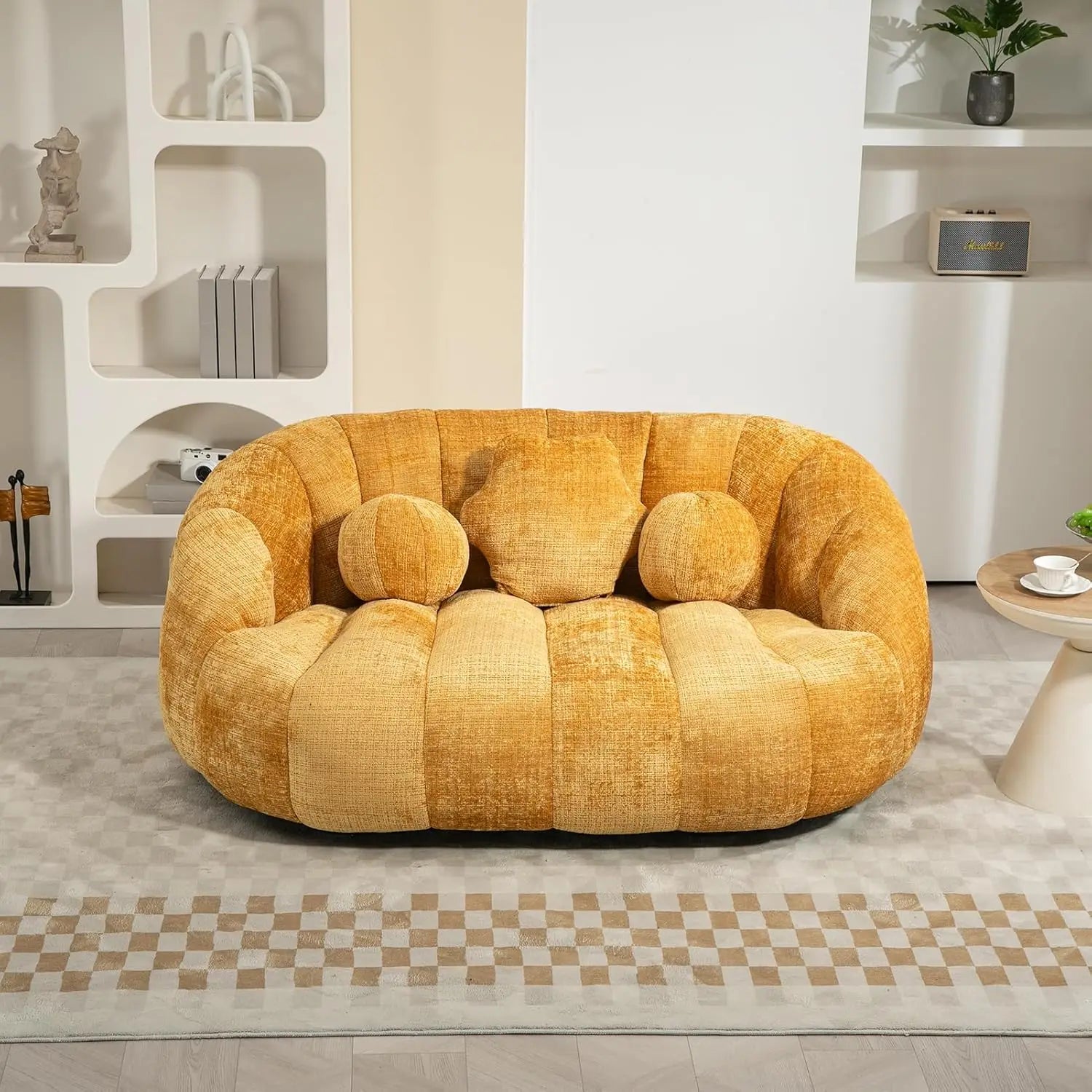 ELLA Oversized Bean Bag Couch, Loveseat Bean Bag Bed Foam-Filled Lazy Chair - 43.7"